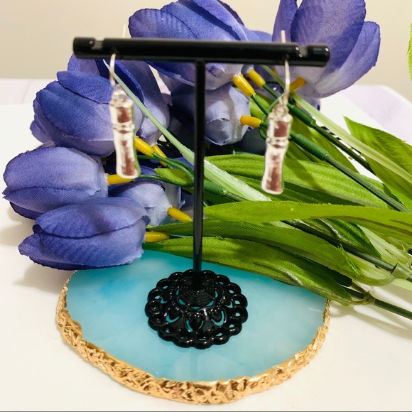 🌹Vintage True bamboos shape silver earring - Picture 9 of 10